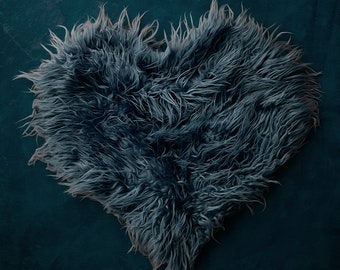 Blue Heart- Newborn Digital Backdrop- Basket- Wreath- Prop - Background