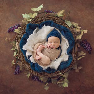 Vine & Grapes- Newborn Digital Backdrop- Basket- Wreath- Prop - Background