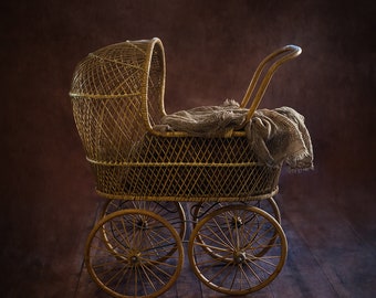 Neugeborenen Digitale Kulisse / prop - Vintage Kinderwagen 1- Fotografie