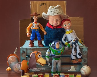 Toy Story 2 -Newborn Digital Backdrop for photography - Poppet - Face insert