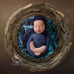 Digital Backdrop/ prop - Newborn basket (Myles)- Photography