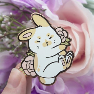 Limited Edition Sleepy Flower Bunn - Enamel Pin