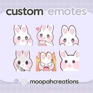 Cute Custom Emotes For Twitch Streamers, Discord, and Youtube
