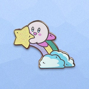 Kirby Warpstar Glitter - Enamel Pin