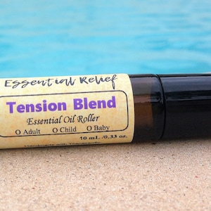 Headache Migraine Blend Essential Oil Roller Bottle, Tension Blend Essential Oil Roll On, Essential Oil Roller Bottles