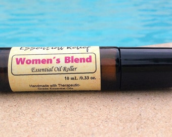 Botella de rodillo de alivio PMS, rollo de alivio de calambres menstruales, botellas de rodillos de aceite esencial de mezcla mensual para mujer