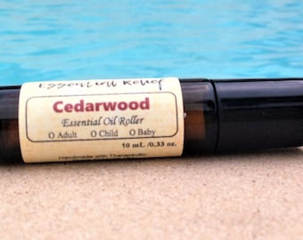 Botella de rodillo de aceite esencial de hiperactividad del TDAH, botellas de rodillos de aceite esencial de Cedarwood, rollo de aceite esencial de Cedarwood
