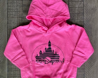 Pink Best Day Ever Toddler Sweatshirt, Girls Mouse Hoodie Size 2T-5/6