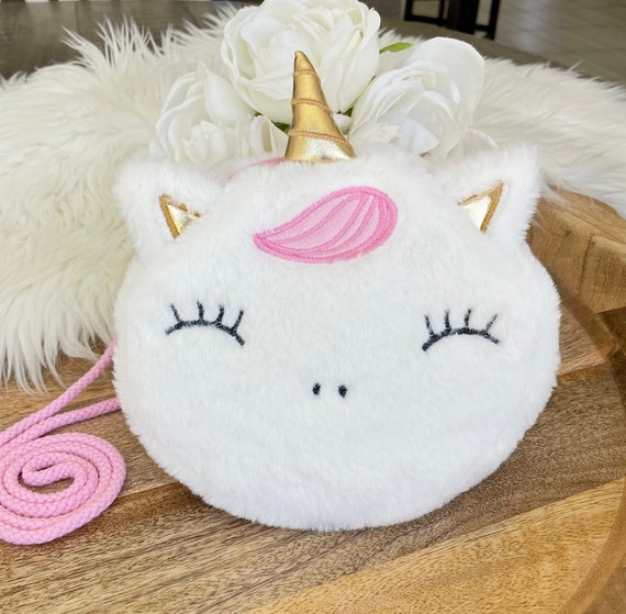 Flipkart.com | Le Delite Unicorn fur sling bag / cute stylish handbag soft  plush toy for kids Waterproof Sling Bag - Sling Bag