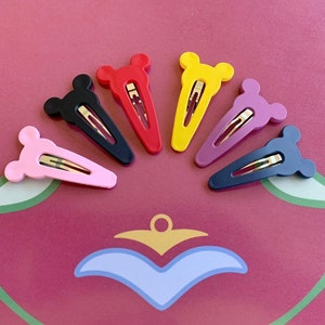 Mickey Mouse Snap Clips, Minnie Mouse Snap Clips, Disney Hair Clips, Magical Hair Clips, Disney Mickey Hair Clips, Mouse Hair Accessories