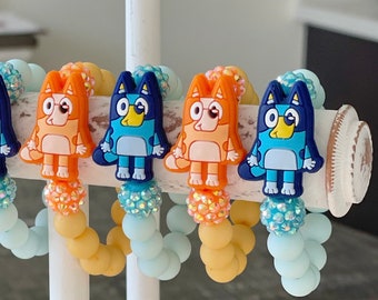 Kids Bluey and Bingo Bracelets, Kids Beaded Bracelet, Kids Jewelry for Girls, Kids Bluey Bracelet, Bingo Bracelet, Beaded Bracelets for Kids