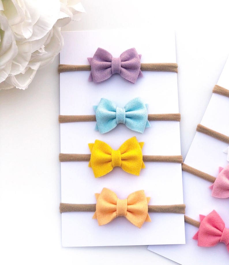 Felt Bows Newborn Headbands Felt Bow Headbands
