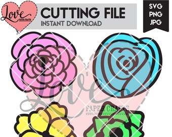 Artistic Flower SVG Cut File | Modern Offset Flower Clip Art | Bright Flower Clip Art | Offset Flower SVG Download | SVG Flower Cutting File