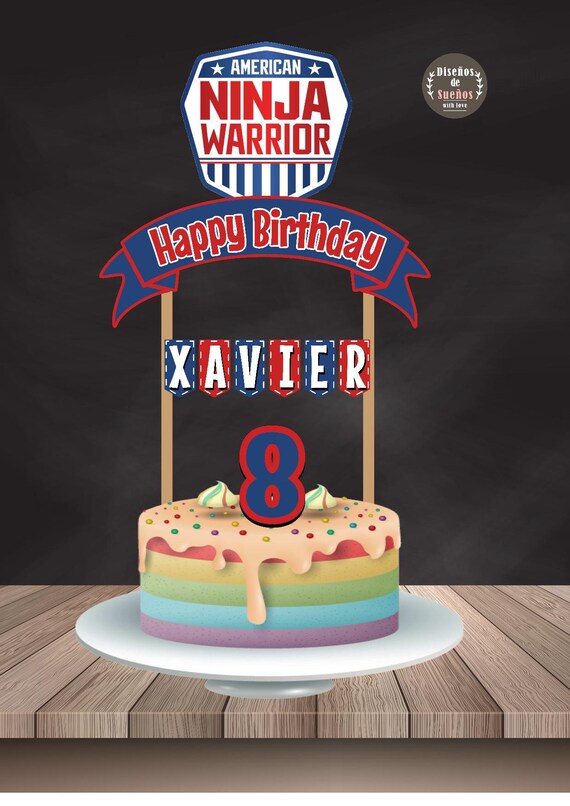 American Ninja Warrior Cake Topper American Ninja Warrior | Etsy