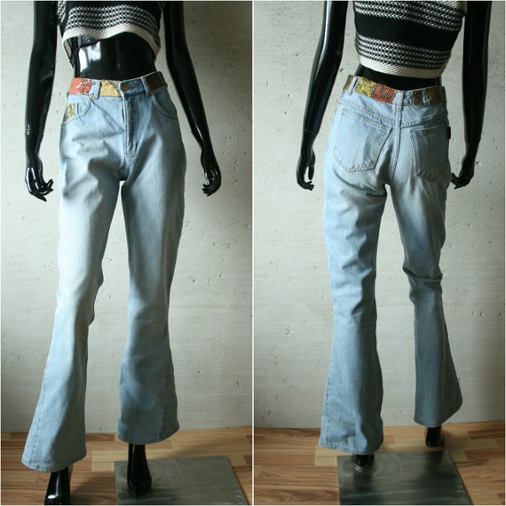 colorful bell bottom jeans