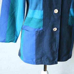 Vintage SKORPI Woven Women's Jacket Blue Navy Turquoise - Etsy