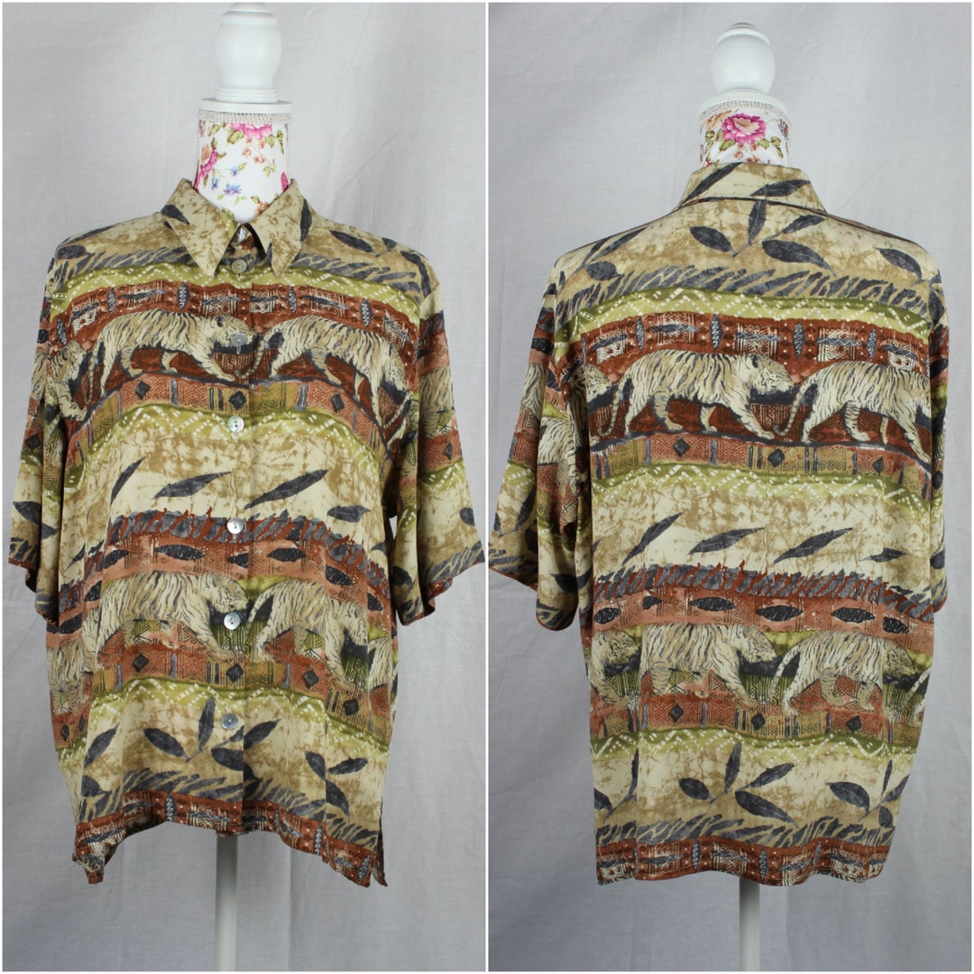 Subtle Safari Blouse - Blue main image 1