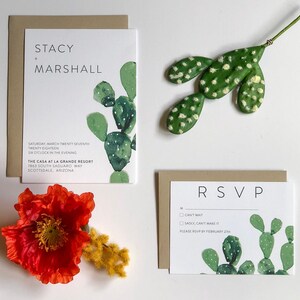 Succulent/Cactus Desert Wedding Invitation & RSVP Suite ~ Custom/Printable