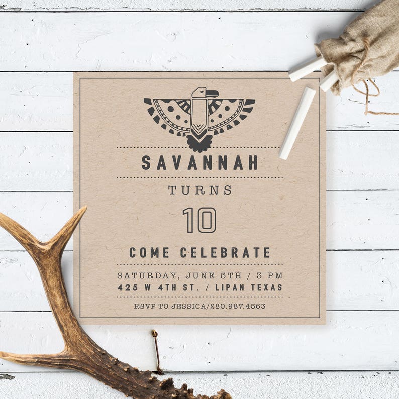 Thunderbird Birthday Party Invitation Custom Printable Etsy