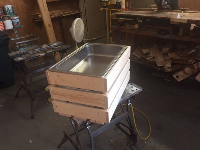 Unfinished Rustic Chafing Dish Big wood Etsy