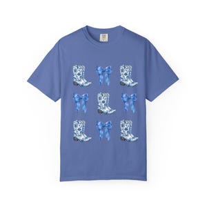 T-shirt coquette avec noeud, bottines de cow-boy chinoises, t-shirt unisexe, style occidental, chemise de festival de musique country, cadeau unique pour les amateurs de rodéo