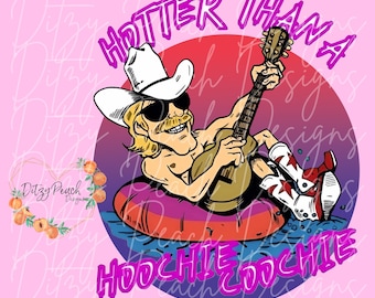 Hotter than a hoochie coochie | Chattahoochee Alan Jackson | lyrics | PNG for sublimation shirt printing | Instant download | Digital Art