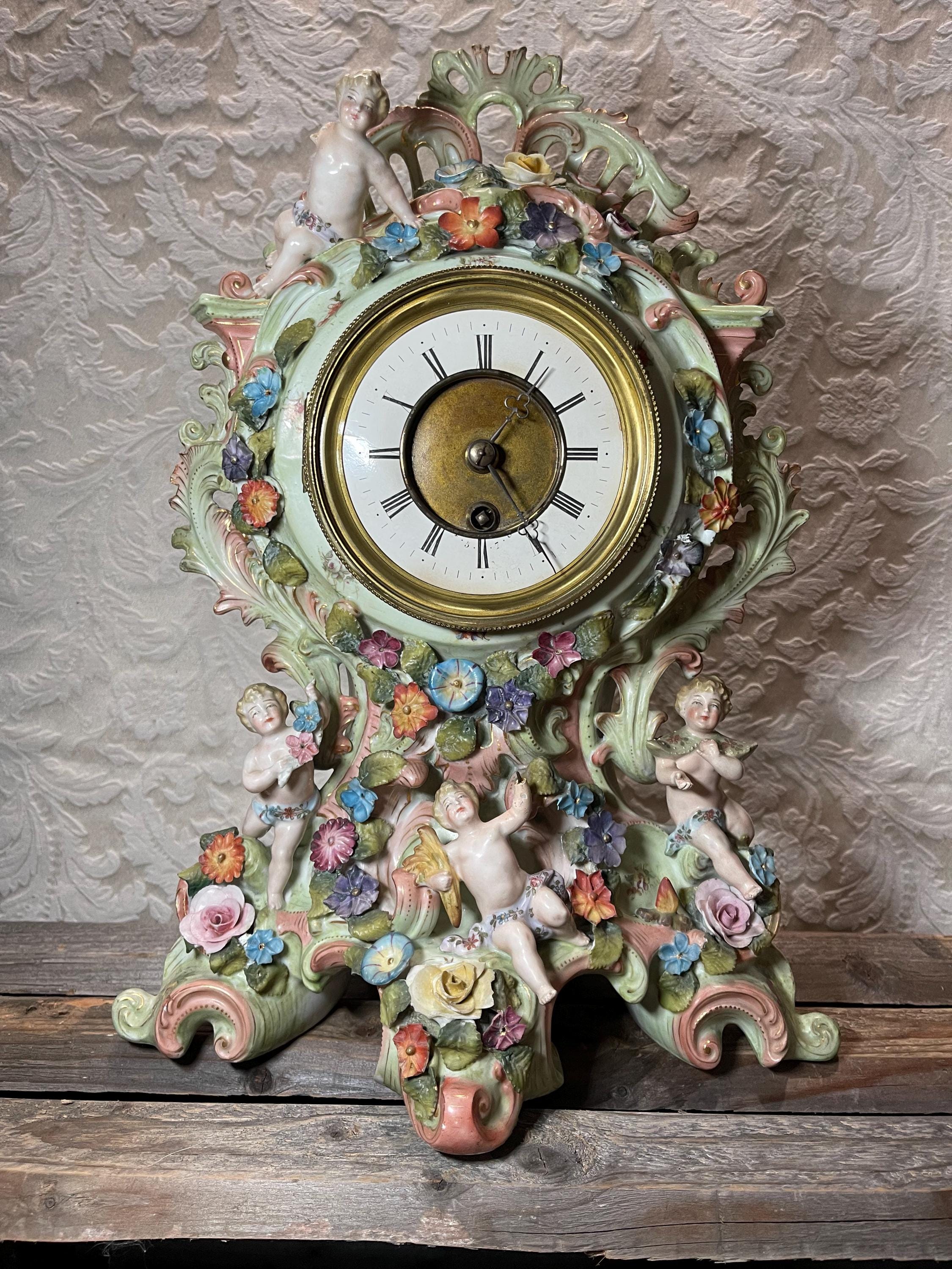 Dresden Porcelain Clock - Etsy