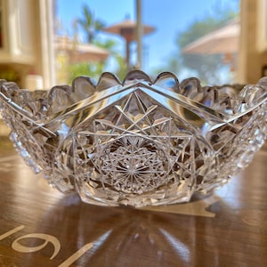 RARE ANTIQUE! Hawkes American Brilliant Cut Crystal 8