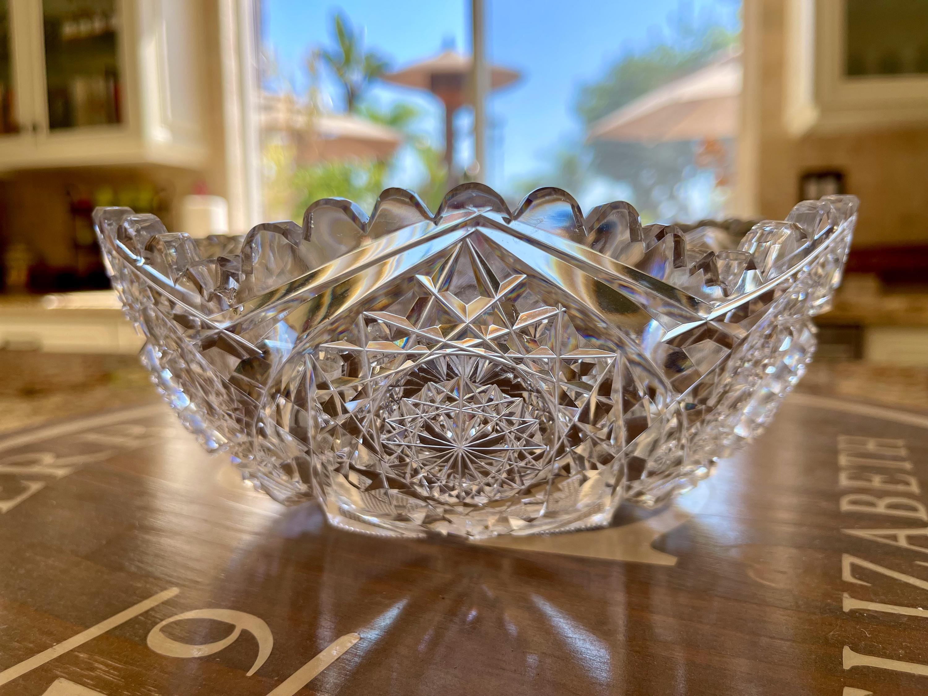 RARE ANTIQUE! Hawkes American Brilliant Cut Crystal 8