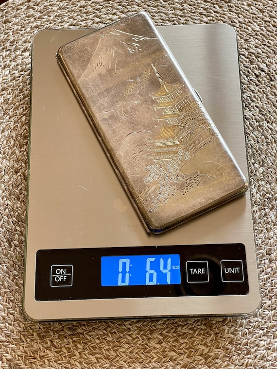 Vintage Japanese Sterling Silver 950 Cigarette Cigar Case 1940s - Etsy