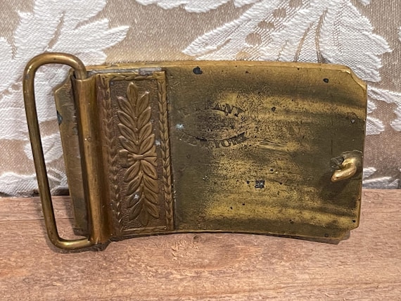 RARE Vintage Tiffany New York Wells Fargo & Co. Brass Belt Buckle 