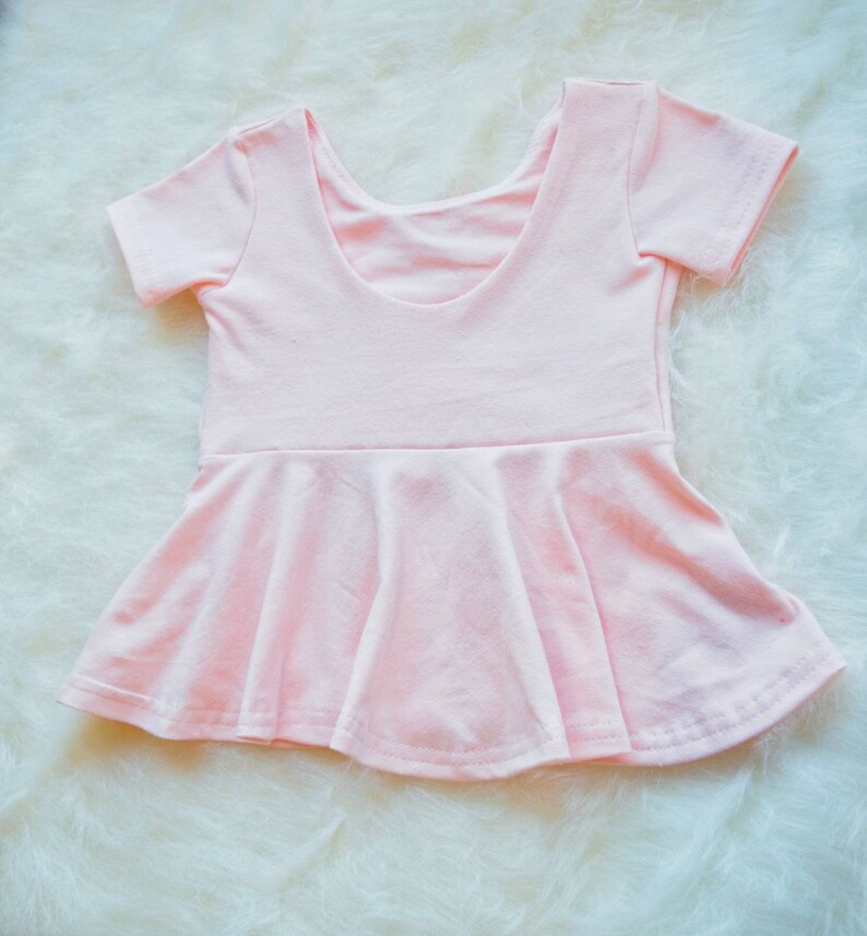 Peplum Top, Pink Peplum, Pink shirt, blush toddler shirt, blush shirt, Scoop Back shirt, Toddler Peplum, Infant Peplum, Child Peplum, Blush image 8