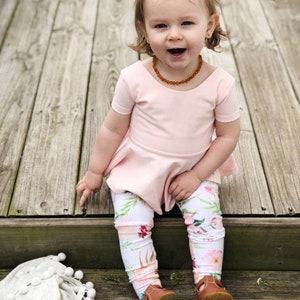 Peplum Top, Pink Peplum, Pink shirt, blush toddler shirt, blush shirt, Scoop Back shirt, Toddler Peplum, Infant Peplum, Child Peplum, Blush image 5