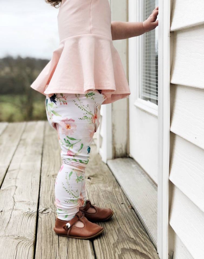 Peplum Top, Pink Peplum, Pink shirt, blush toddler shirt, blush shirt, Scoop Back shirt, Toddler Peplum, Infant Peplum, Child Peplum, Blush image 7