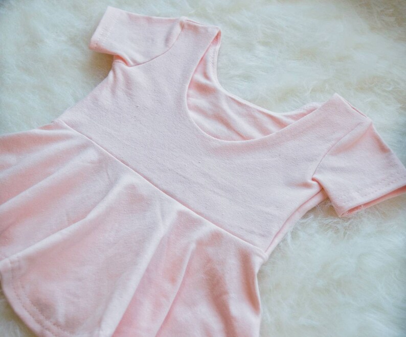 Peplum Top, Pink Peplum, Pink shirt, blush toddler shirt, blush shirt, Scoop Back shirt, Toddler Peplum, Infant Peplum, Child Peplum, Blush image 6