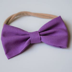 The Small Miri - Boysenberry, Small Bow, Baby headband, Child headband, nylon headband, bow clip, baby shower gift, baby bow, toddler bow