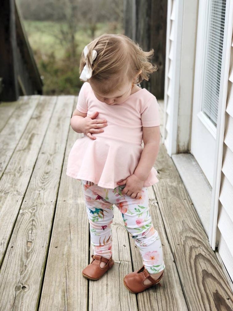 Peplum Top, Pink Peplum, Pink shirt, blush toddler shirt, blush shirt, Scoop Back shirt, Toddler Peplum, Infant Peplum, Child Peplum, Blush image 9