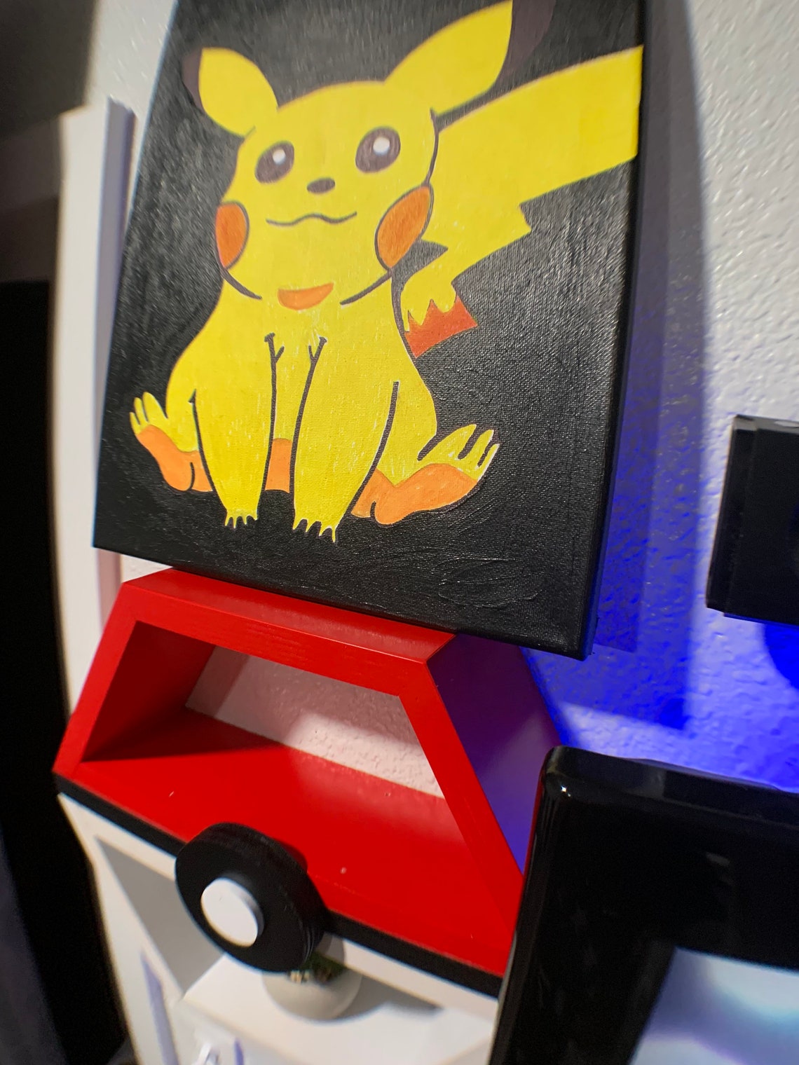 Pokémon octagon wall shelf Pokémon ball kids game hanging geek Etsy