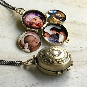 Family Tree Locket, Photo Locket Necklace, Memorial Locket, Personalized Photo Locket, Customized Locket, Mother's Day Gift, Special Gift