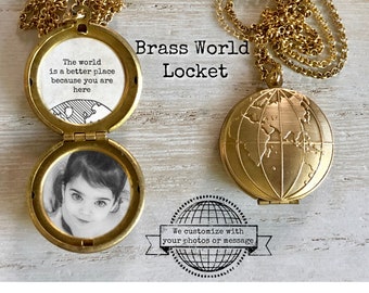 World Locket with Photos makes a great Graduation gift or long distance relationship gift