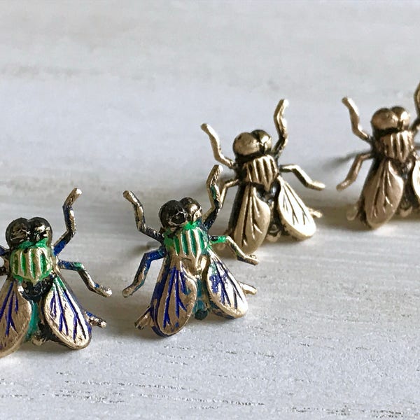 Bug Earrings, Fly Earrings, Bugs, Insect Earrings, Creepy Earrings, Weird Earrings, Insect Jewelry, Insect Gifts, Insect Lovers, Bug Jewelry