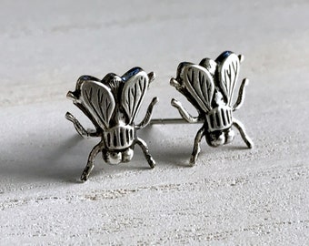 Boucles D’oreilles Mouche Réalistes 3D - Cadeau Original Pour Halloween Ou Farces | Léger Et Confortable