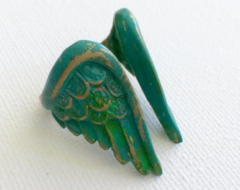 Bague aile d'ange, bague ange gardien, bague aile d'oiseau réglable, bague commémorative, bague aile de fée, bague aile de dragon, bijoux ange gardien