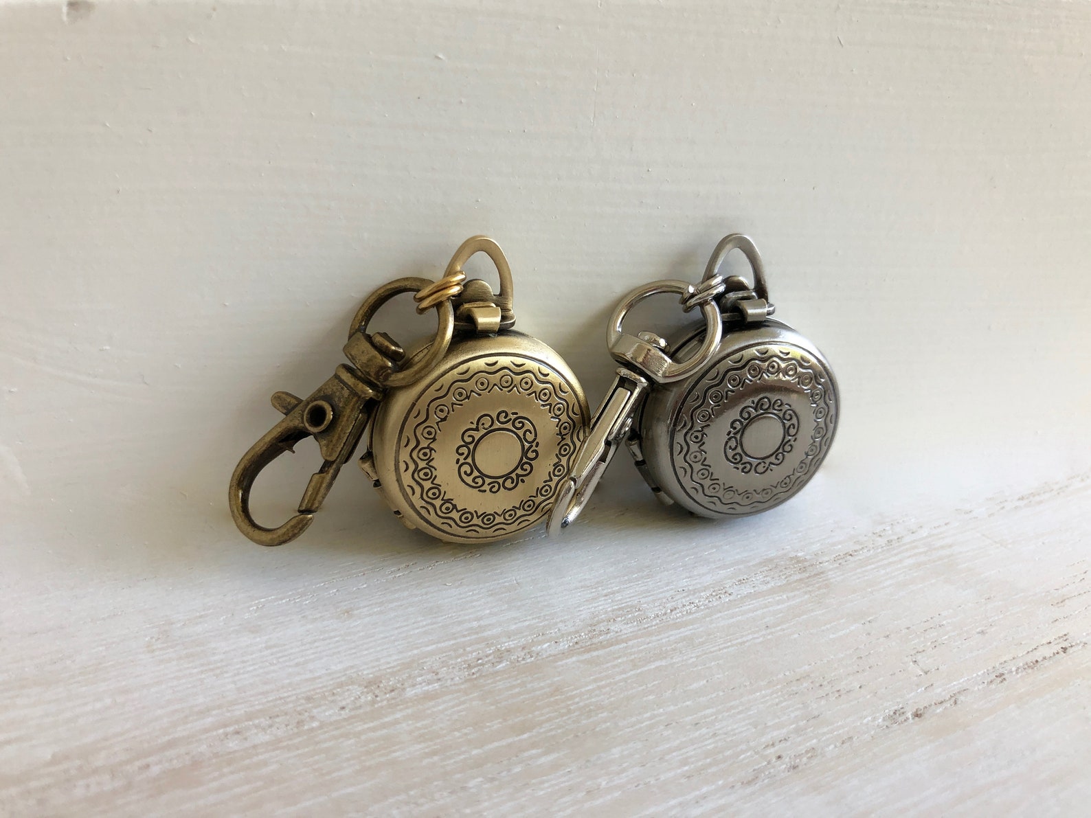 4 Photo Locket Keychain Men's Locket Keychain | Etsy