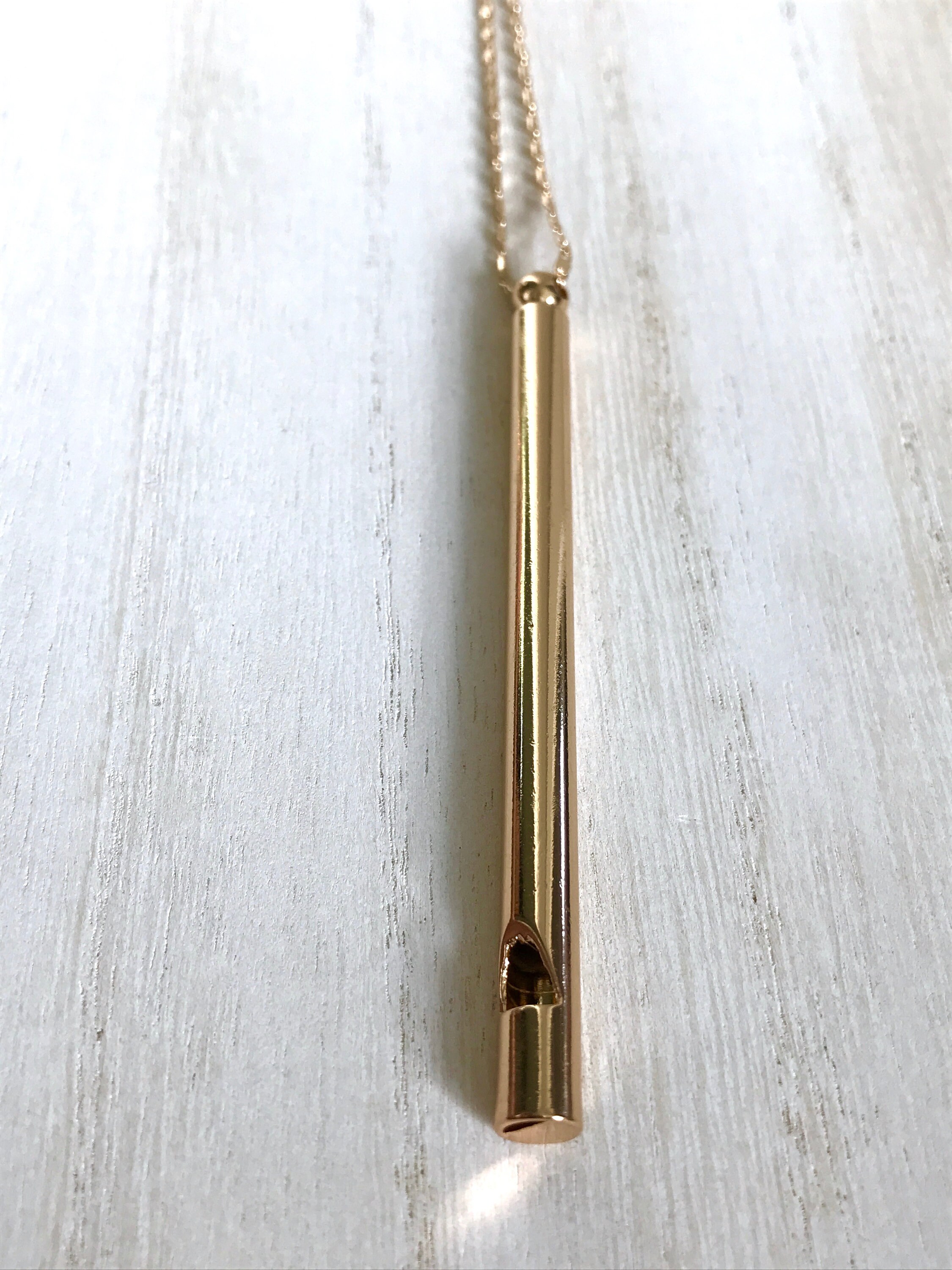 Gold Whistle Necklace Whistle Necklace Whistle Simple Gold Etsy