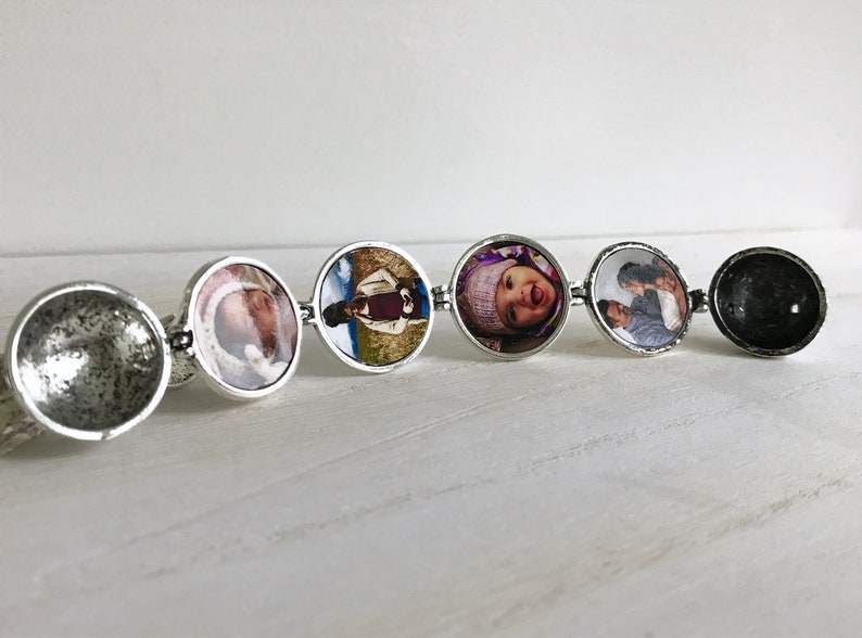 Memorial Locket Silver Ball Locket Sentimental Gifts Silver locket Necklace Angel Wing Locket 5 photo locket Mother/'s Day Family Tree