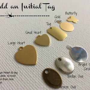 Initial Tag, Personalized Jewelry, embellishment, Hand Stamped