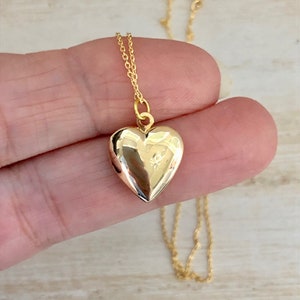 Tiny Gold Heart Locket with Photos, Tiny Silver Locket, Personalized Locket Necklace, Customized Picture Locket for Mom, Little Girl Locket image 8