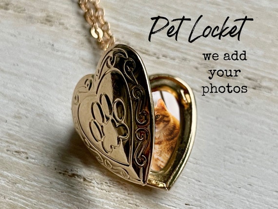 Pet Locket With Photos Memorial Dog Locket Loss of a Pet Picture