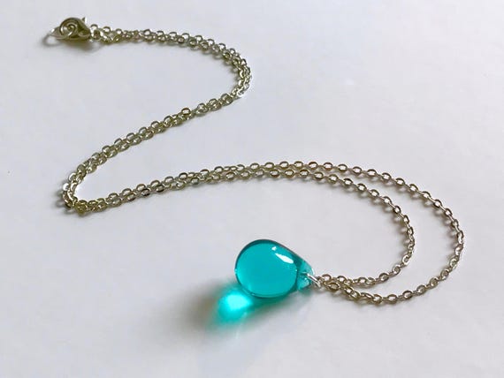 Mermaid Tear Necklace, Mermaid Jewelry, Teardrop Necklace